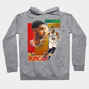 Retro Tim Duncan Basketball Card Hoodie